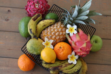 Exotic fruit basket