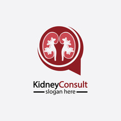 Kidney Consult logo designs concept vector, Kidney Healthcare logo template,Urology logo vector template.