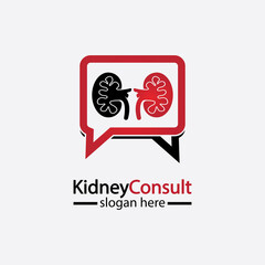 Kidney Consult logo designs concept vector, Kidney Healthcare logo template,Urology logo vector template.