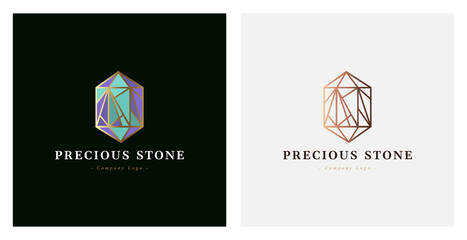 Precious stone jewelry diamond elegant modern logo