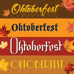 Colorful poster for Oktoberfest beer festival