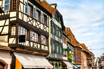 Traditional half-timbered houses in Obernai - Bas-Rhin, France