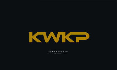 KWKP Letter Business Logo Design Alphabet Icon Vector Symbol