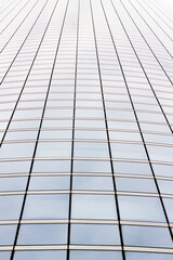 windows of skyscraper, modern office building with infinity effect