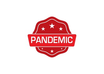 Pandemic label sticker, Pandemic Badge Sign