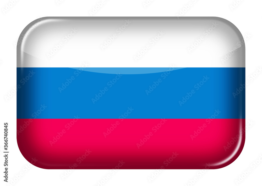 Poster russia web icon rectangle button with clipping path