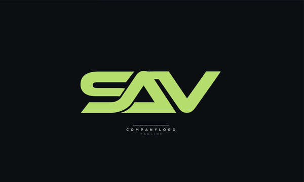SAV Letter Business Logo Design Alphabet Icon Vector Symbol