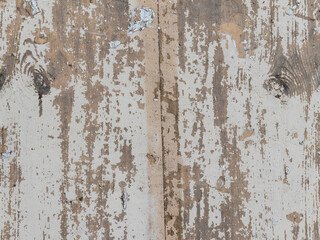 background wooden board with cracked peeling  paint, texture