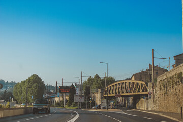 Fototapeta premium railway bridge over the river