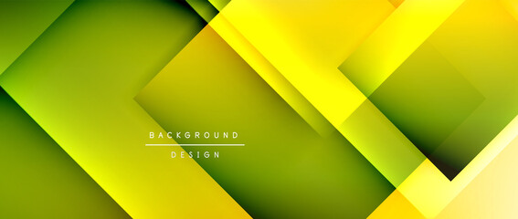 Square shapes composition, fluid gradient geometric abstract background. 3D shadow effects, modern design template