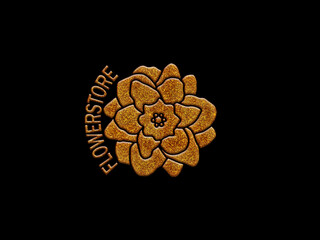 Elegant vector flower logo.