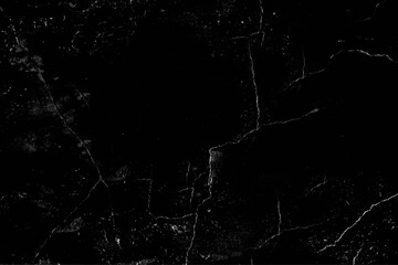 Black aged wall surface with large white cracks .Texture or background.