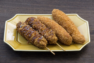 味噌カツ串　とろーりチーズのチキンカツ