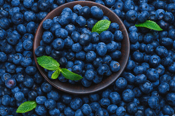 Fresh blueberry background. - obrazy, fototapety, plakaty