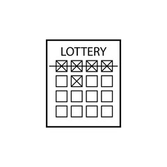Winning lottery icon. thin lines