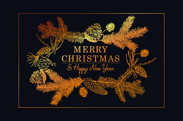 Christmas card. Winter holiday..