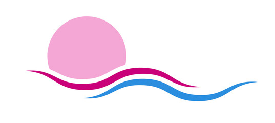 icona, sfondo, sole, mare, marino	
