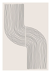 Trendige abstrakte kreative minimalistische künstlerische handskizzierte Strichkomposition