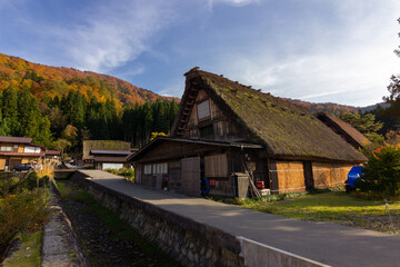 Fototapeta na wymiar Village of Shirakawago in Japan