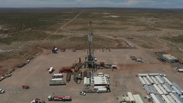 Vaca Muerta, Argentina, November 24, 2015: Socket for unconventional oil driller (Fracking).