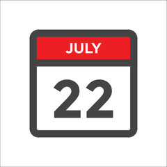 July 22 calendar icon with day of month