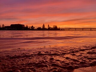 Fototapeta na wymiar sunset at the beach 