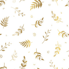 Fototapeta na wymiar Cute hand drawn branches seamless pattern, great for textiles, banners, wallpapers, wrapping - vector design