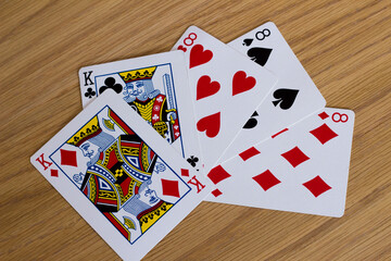 Full House Casino Poker Hand