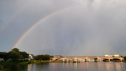 Double Rainbow over local car bridge