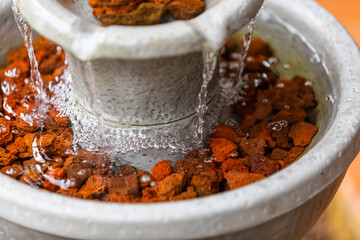 Bubbles in a water fountain.
