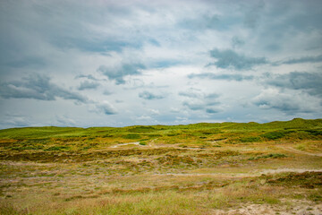 steppe landscape with clouds