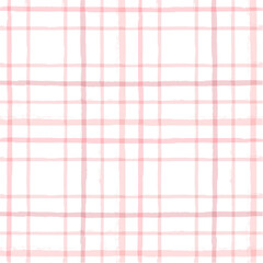 Gingham seamless pattern. watercolor strokes texture for textile: shirts, plaid, tablecloths, clothes, blankets, paper, makeup. vector checkered summer print