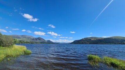 lake and mountains