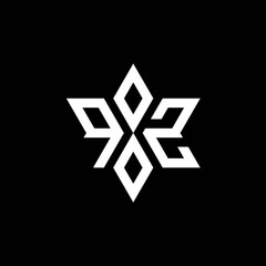 PZ monogram logo with star shape and luxury style