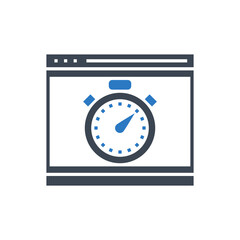 Obraz premium SEO Performance Related Vector Glyph Icon. Isolated on White Background. Vector Illustration.