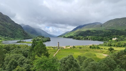 lake and mountains