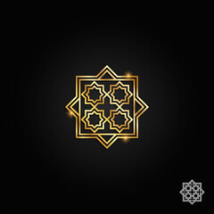 Obraz premium islamic oriental, geometric motif. traditional islamic, arabic, persian and ottoman design vector illustration