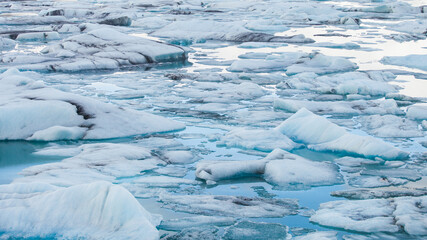 the blue glacier in Iceland 