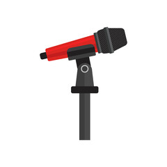 microphone isolated on white background. vector illustration
