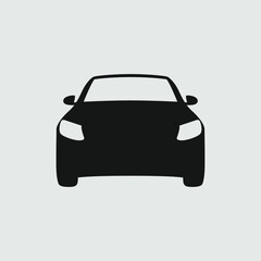 Car icon vector in front view isolated