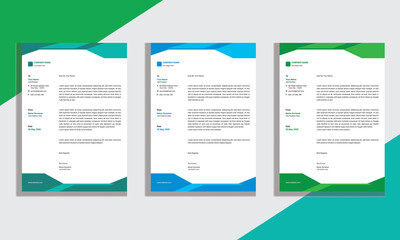 Professional And Modern Business Style, Flat Letterhead Design Template Vector.
