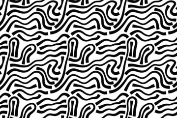 Seamless pattern of turquoise waves with blunt ends. Design for backdrops with sea, rivers or water texture.