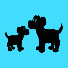 Black dog vector illustration