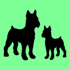 Black dog vector illustration