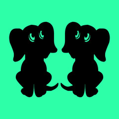 black cat vector illustration