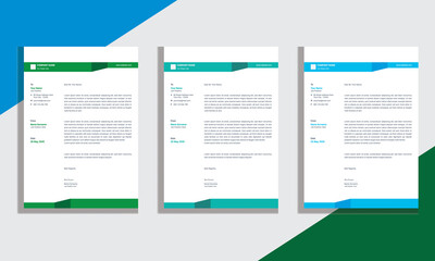 Fototapeta premium Professional And Modern Business Style, Flat Letterhead Design Template Vector.