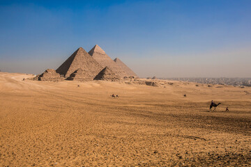 One of the two remaining Ancient Wonders of the World: The Great Pyramid of Giza, along with the other marvellous pyramids 