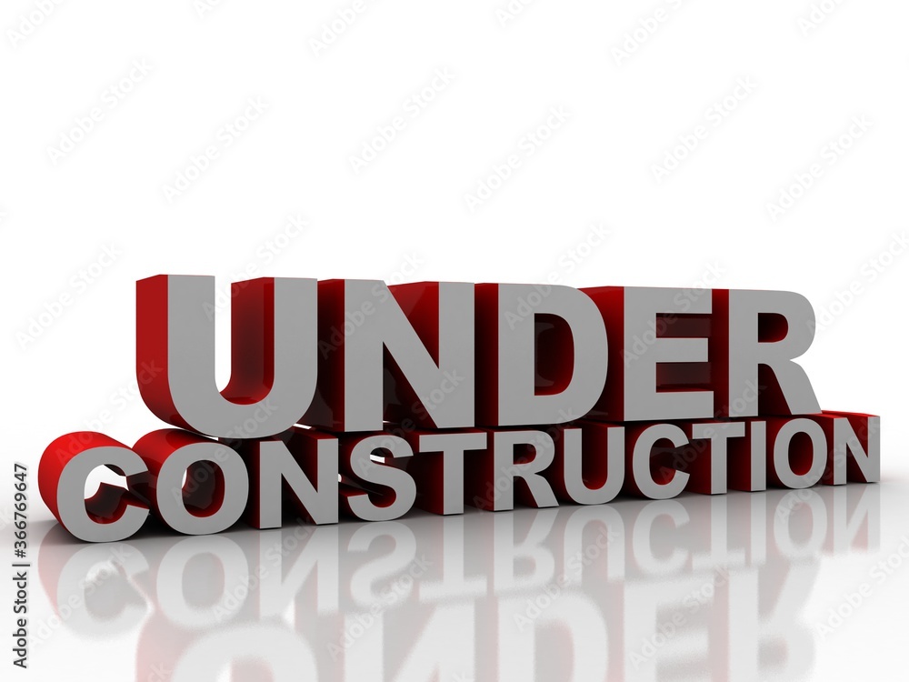 Poster 3d rendering building under construction
