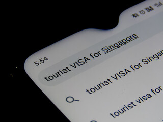 Searching for tourist visa for singapore in internet.