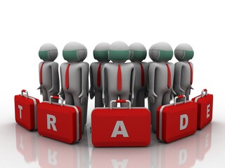 3d illustration Business Network concept
